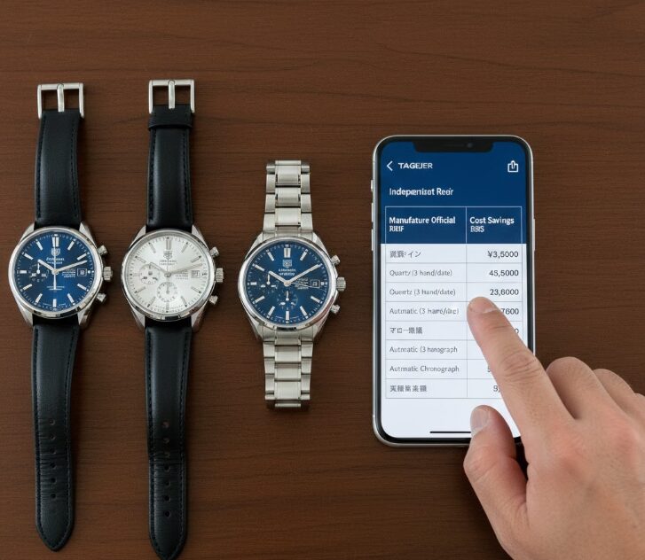 タグ・ホイヤーの修理費用の相場とコスト比較