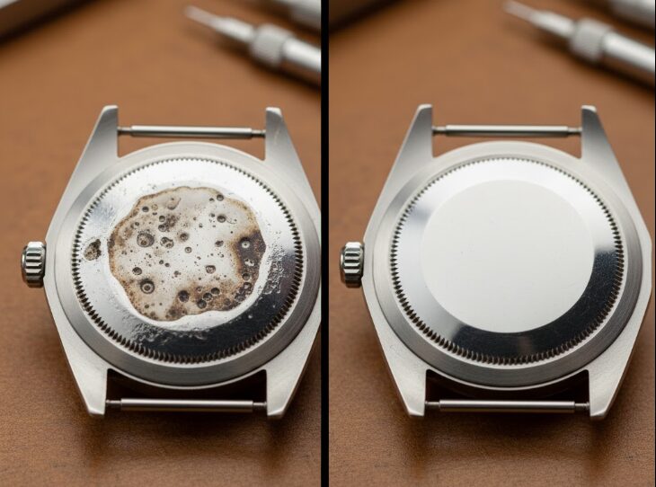 ロレックスでシールを貼ったまま使用・保管するサビのリスク