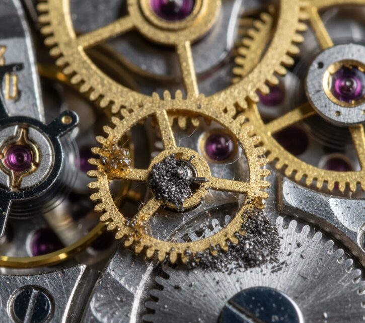 内部の油切れや部品摩耗が引き起こすロレックスの故障