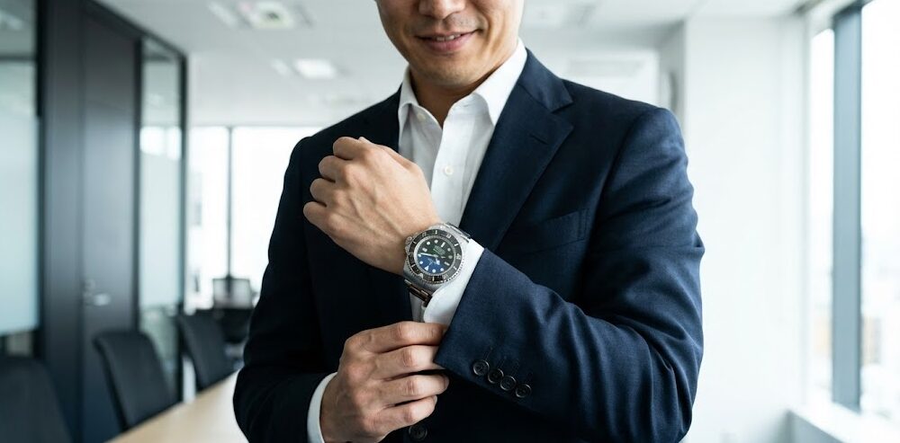 ロレックスのディープシーがスーツに合うか着用感を検証